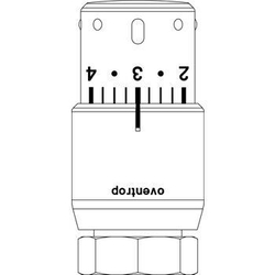 1012065 Термостат, Uni SH, M30x1,5, с нулевой отметкой, белый/хромированный