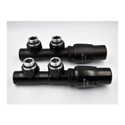 Комплект VARIO TWINS термостатический угловой 3/4-3/4 правый чёрный матовый