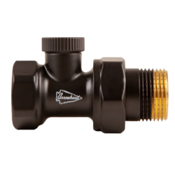 Клапан Arrowhead Element запорный радиаторный прямой Ду15 чёрный