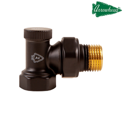 Клапан Arrowhead Element запорный радиаторный угловой Ду15 чёрный