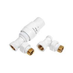 Комплект подключения термостатический VARIO Elegant 1/2-1/2 угл белый-хром