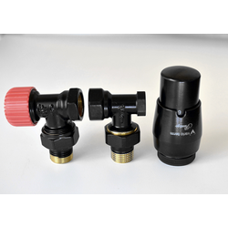 Комплект подключения термостатический VARIO Elegant 1/2-1/2 угл черный мат